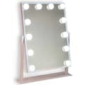 Miniatyrbild 1 av 4: Flamingueo Lighted Makeup Mirror Led Mirror 12 Lights Lighted Mirror 3 lägen Spegel för sminkbord 47,5 x 35,5 cm