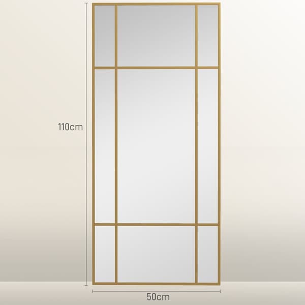 Väggspegel, 110x50 cm, Guld