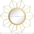 Miniatyrbild 3 av 4: Väggspegel - Guld - Set om 3 - Metall - 30,5 cm - Modern inredning för vardagsrum och sovrum