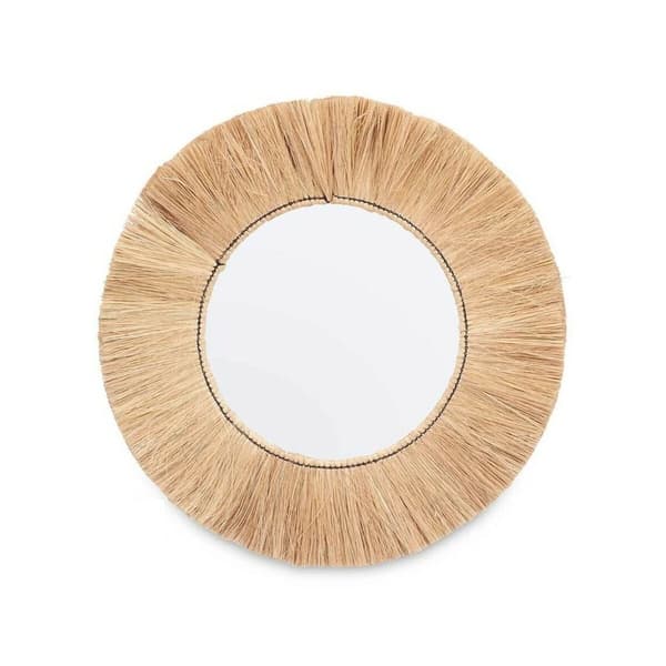 Väggspegel RI-6064 Brun 79 x 79 x 3 cm Cirklar