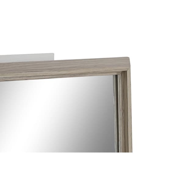 Väggspegel Home ESPRIT Vit Brun Beige Grå Glas polystyren 63,3 x 2,6 x 89,6 cm (4 antal)