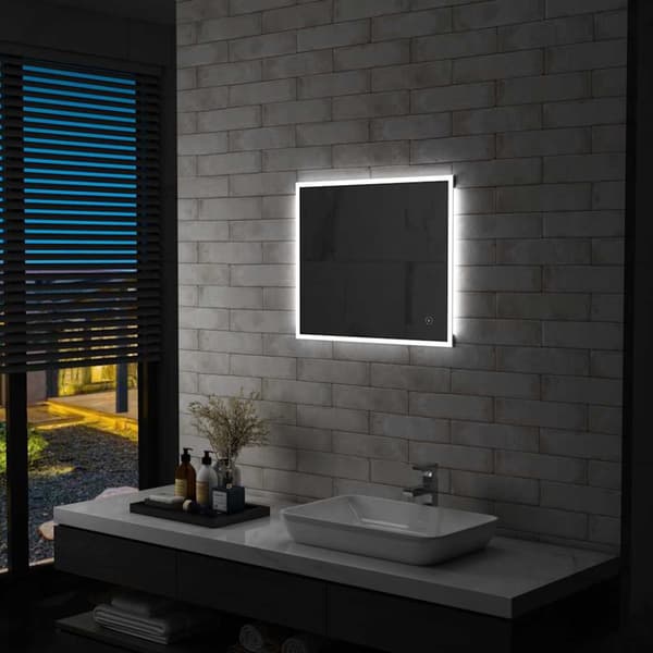 Badrumsspegel LED med touch-sensor 60x50 cm