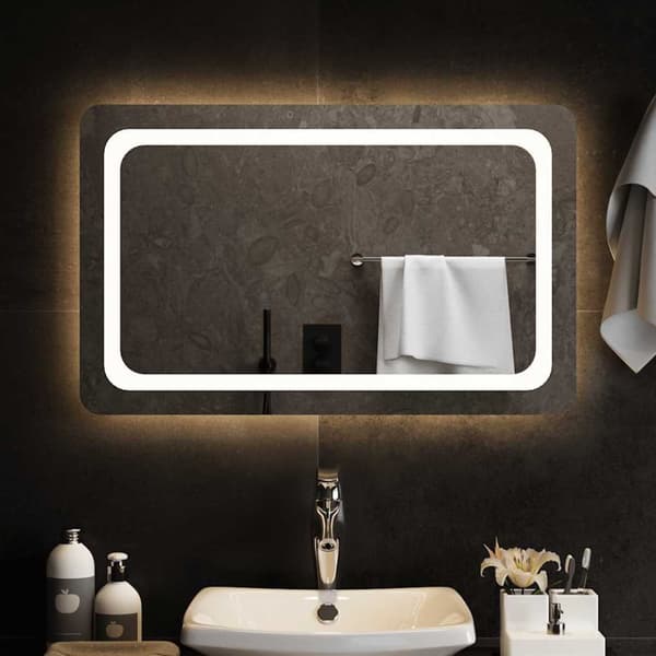 Badrumsspegel LED 80x50 cm