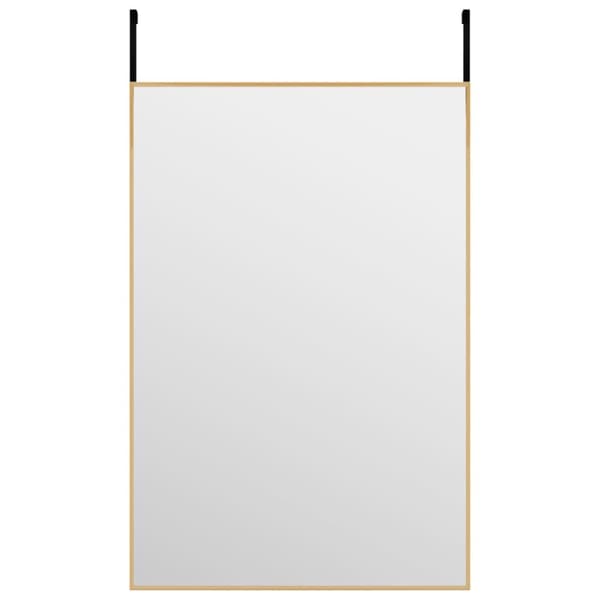 Dörrspegel guld 40x60 cm glas och aluminium