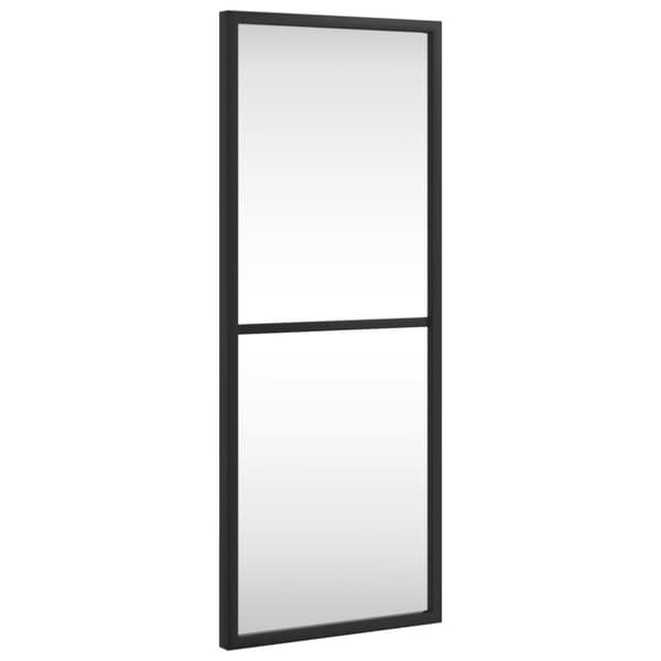 Väggspegel svart 20x50 cm rektangulär järn