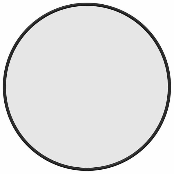 Väggspegel svart Ø 40 cm rund
