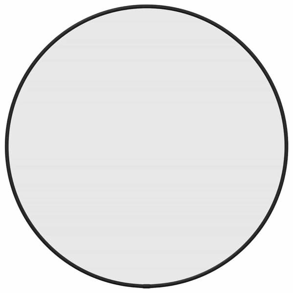 Väggspegel svart Ø 50 cm rund