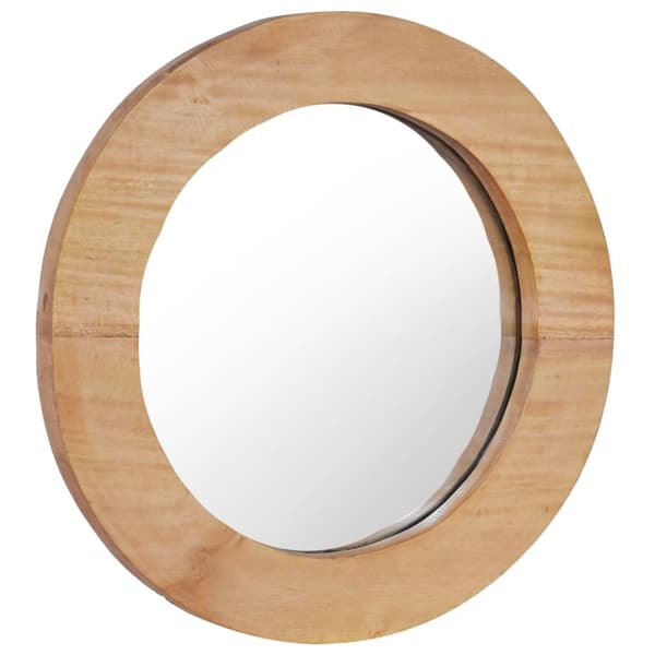 Väggspegel rund 40 cm teak