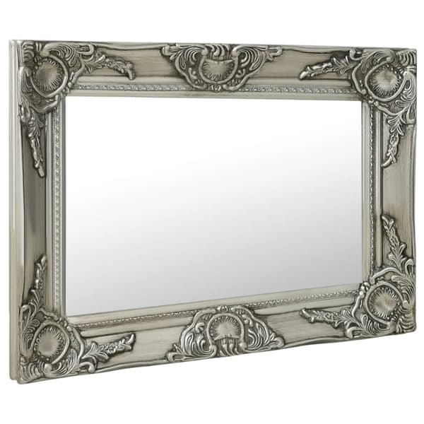 Väggspegel barockstil 60x40 cm silver