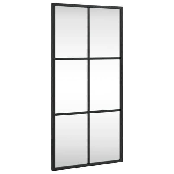 Väggspegel svart 30x60 cm rektangulär järn
