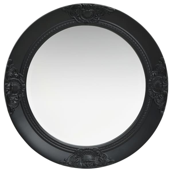 Väggspegel barockstil 50 cm svart