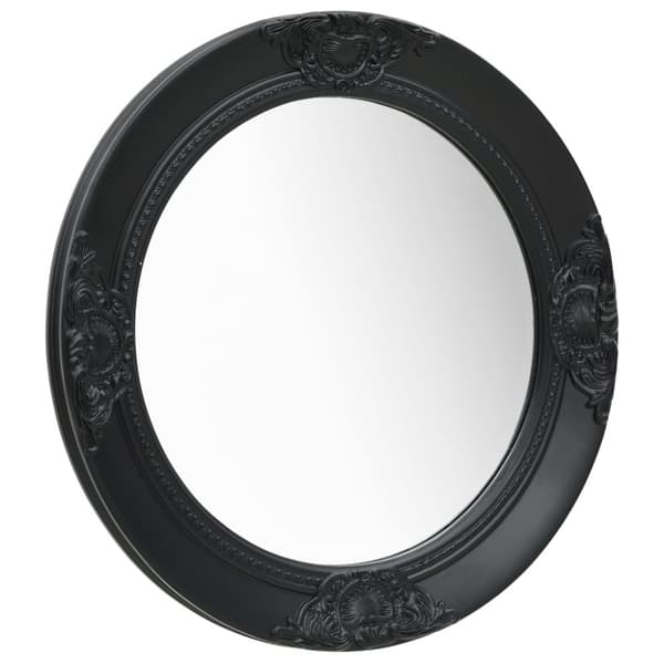 Väggspegel barockstil 50 cm svart