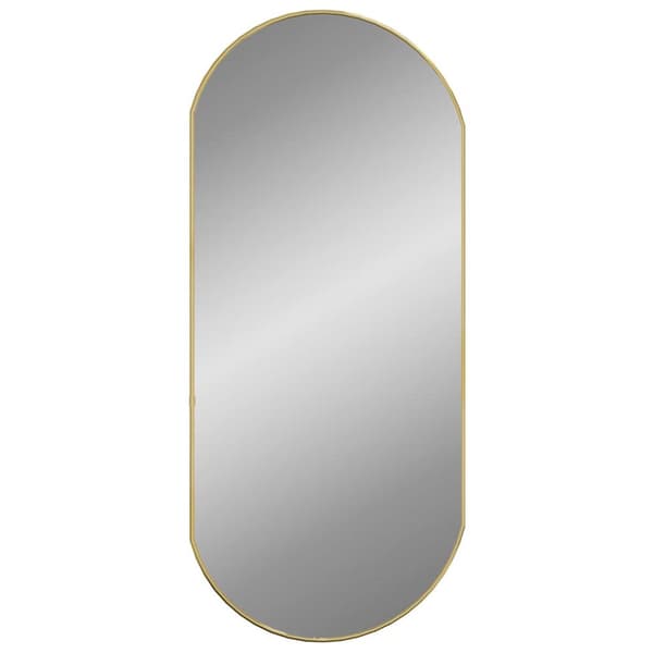 Väggspegel guld 90x40 cm oval