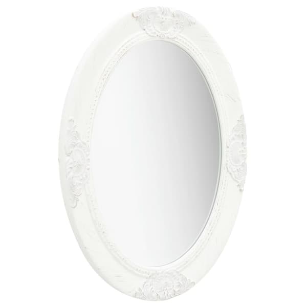 Väggspegel barockstil 50x70 cm vit