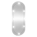 Miniatyrbild 2 av 2: Väggspegel med LED-belysning 25x60 cm glas oval