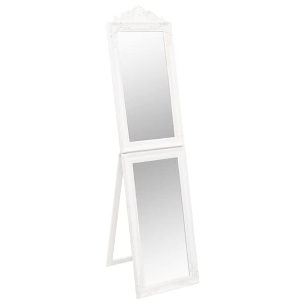 Fristående spegel vit 45x180 cm