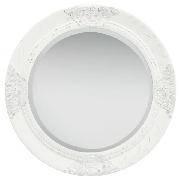 Väggspegel barockstil 50 cm vit