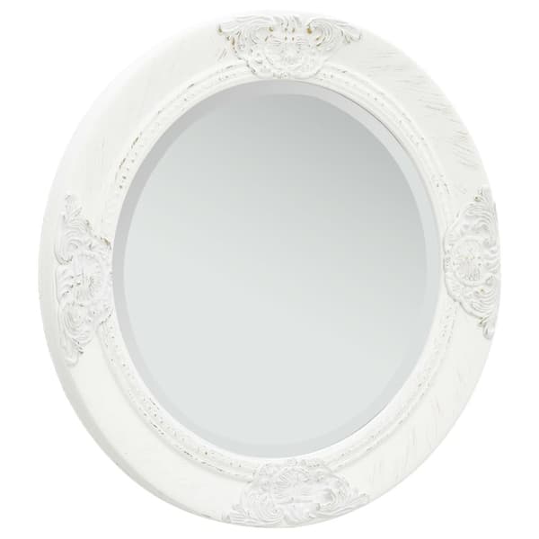 Väggspegel barockstil 50 cm vit