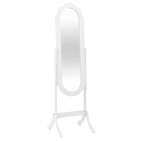 Fristående Spegel vit 45,5x47,5x160 cm konstruerad trä