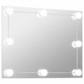 Miniatyrbild 2 av 2: Väggspegel utan ram LED-belysning rektangulär