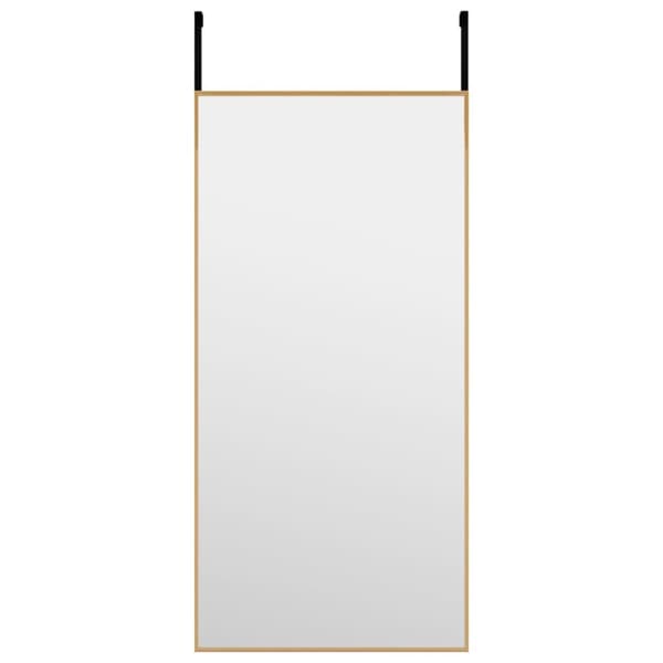 Dörrspegel guld 30x60 cm glas och aluminium
