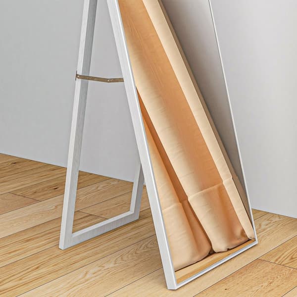Rootz Standing Mirror - golvspegel - full längd spegel - hållbar MDF -trä - 40x47x147 cm vit