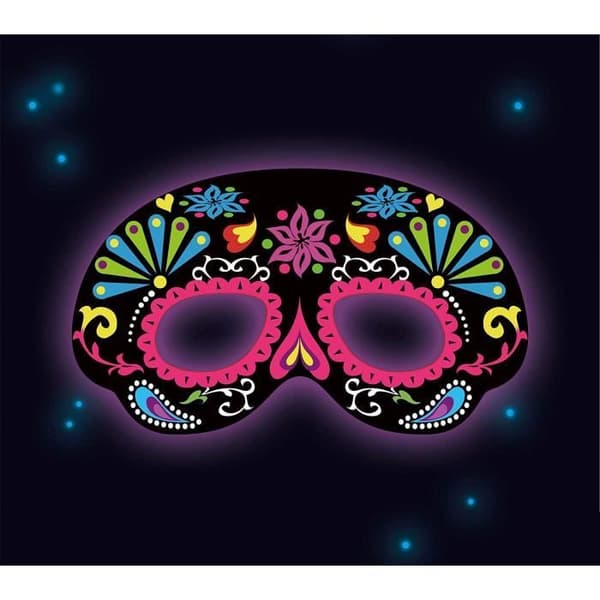 Amscam sockrade mandlar, Glow Stick Ornamtal Black Mask - 9902347