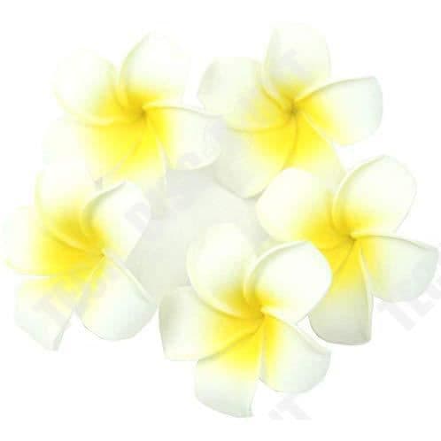 TD® 100 delar Hawaiian Frangipani Flower Kit Storlek 6 cm Exotisk bröllopsinredning Trendigt och modernt skum