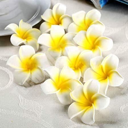 TD® 100 delar Hawaiian Frangipani Flower Kit Storlek 6 cm Exotisk bröllopsinredning Trendigt och modernt skum