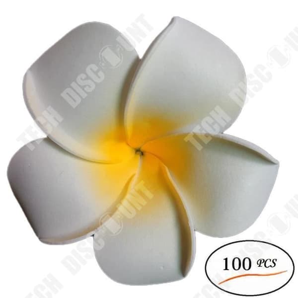 TD® 100 delar Hawaiian Frangipani Flower Kit Storlek 6 cm Exotisk bröllopsinredning Trendigt och modernt skum