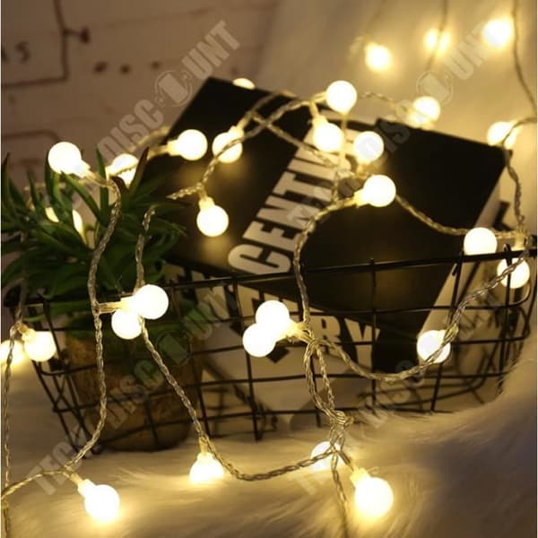 TD® 10m - 100 lampor Flerfärgad LED-ljusslinga 8 ljuseffekter