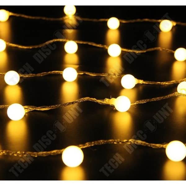 TD® 10m - 100 lampor Flerfärgad LED-ljusslinga 8 ljuseffekter