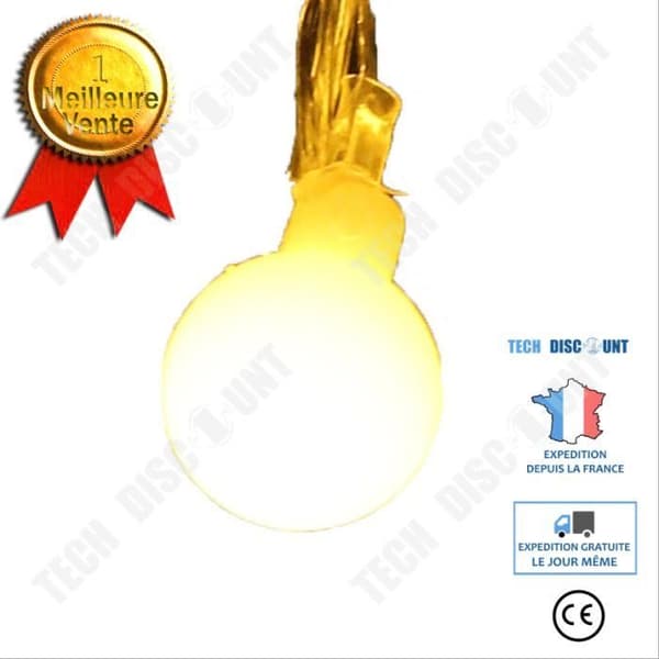 TD® 10m - 100 lampor Flerfärgad LED-ljusslinga 8 ljuseffekter
