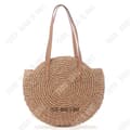 Miniatyrbild 1 av 4: TD® Simple Round Shoulder Straw Bag Woven Bag Fashion Beach Bag Dam Halmväska 40*43cm