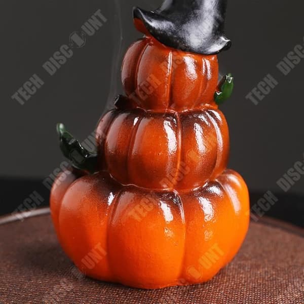 TD® Halloween dekoration Halloween Pumpkin Backflow Rökelsebrännare Resin Creative European Aromatherapy Burner