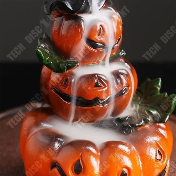 TD® Halloween dekoration Halloween Pumpkin Backflow Rökelsebrännare Resin Creative European Aromatherapy Burner