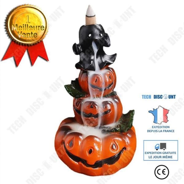 TD® Halloween dekoration Halloween Pumpkin Backflow Rökelsebrännare Resin Creative European Aromatherapy Burner