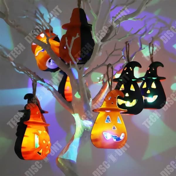 TD® Halloween bärbar dekoration Skräck Dekorativt skelett Ljus Ljus Platsarrangemang Rekvisita 12pack
