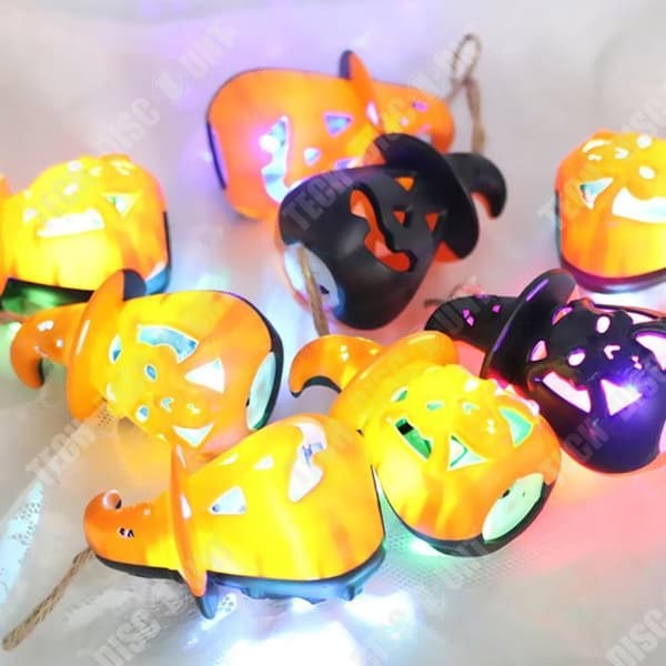TD® Halloween bärbar dekoration Skräck Dekorativt skelett Ljus Ljus Platsarrangemang Rekvisita 12pack