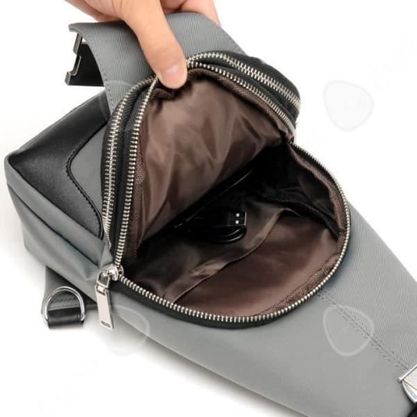 CONFO Crossbody-väska för män + plånboksset Bröstväska Vattentät tyg Sling Axelväska Arbete Shopping Resefest Present
