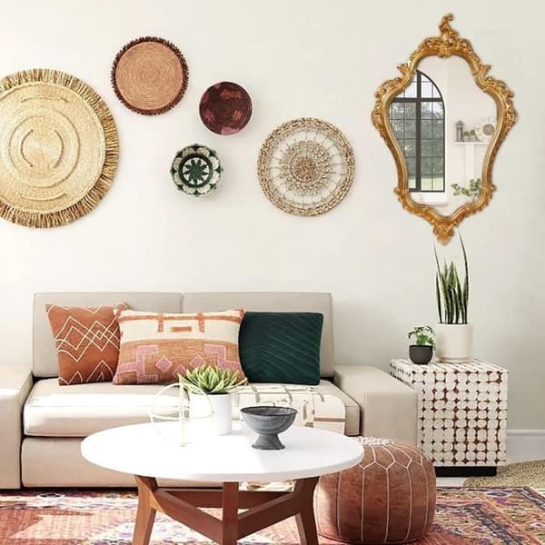 Mural Miroir Shabby Chic 91 x 55 cm Biscottini