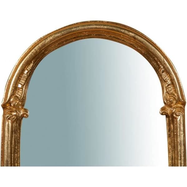 Miroir Biscottini Väggspegel Badrum och Sovrum 86x37x4 cm Spegel Guld