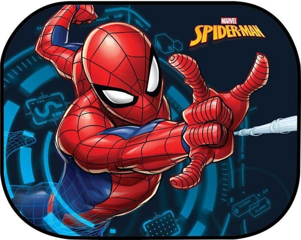 Sidogardin - Spiderman - Extra Dark - 44 x 35 cm - Statiskt fast - Dubbelt lager