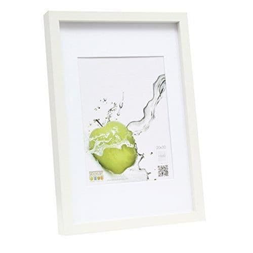 Deknudt Frames S40AK1 Basic Fotoram med Passepart High Listning i Trä-MDF Vit 15 x 20 cm