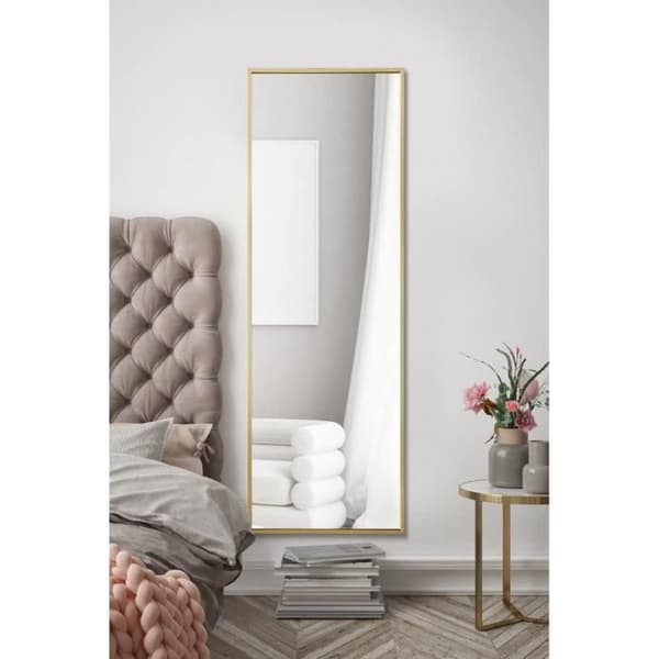 MirrorOutlet Artus Modern Väggspegel i Guld Aluminium 120 x 40 cm