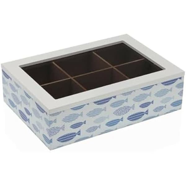 Box för infusioner - VERSA - Träfisk - 17 x 7 x 24 cm