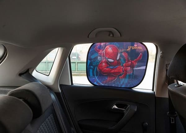 Sidogardin - Spiderman - Extra Dark - 44 x 35 cm - Statiskt fast - Dubbelt lager