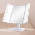 Miniatyrbild 3 av 4: Nexxt Sminkspegel med LED-belysning – Hopfällbar och förstorning 2x/3x – Vit