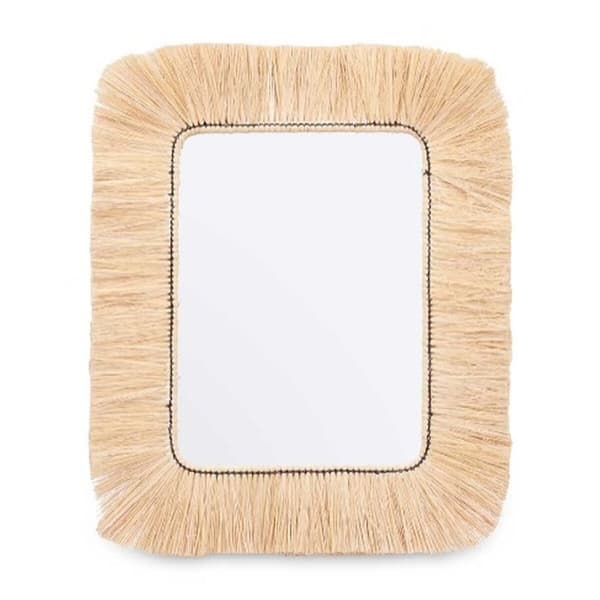 Väggspegel RI-6065 Brun 77 x 67 x 3 cm Rektangulär