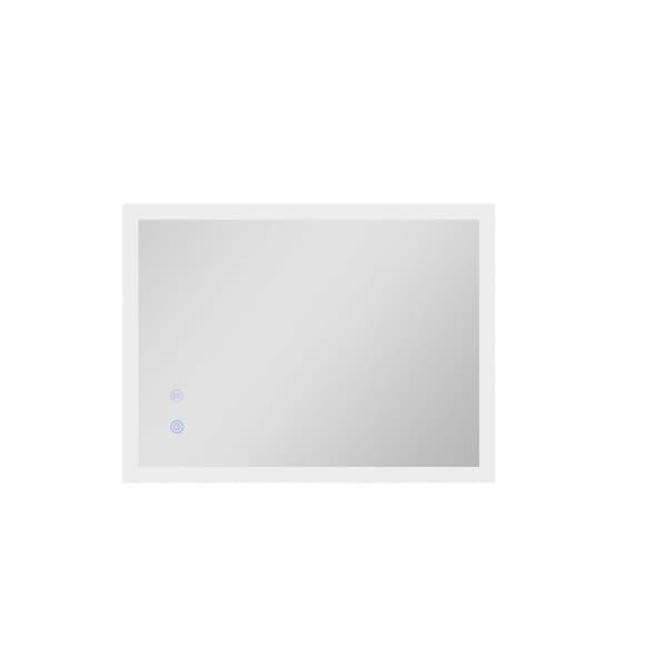 Kleankin Badrumsspegel med LED-belysning, 70x50 cm, 3 färgade ljus, IP44 vattentålig